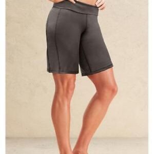 Athleta Kick Booty Athletic Wide Leg Bermuda Shorts Bike Yoga Run Blue Size S